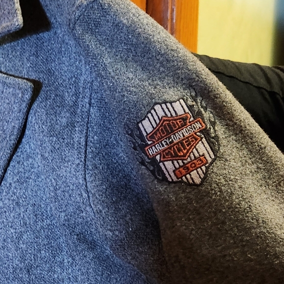 Harley-Davidson Women's Peacoat Dress Wool Jacket - Picture 3 of 6